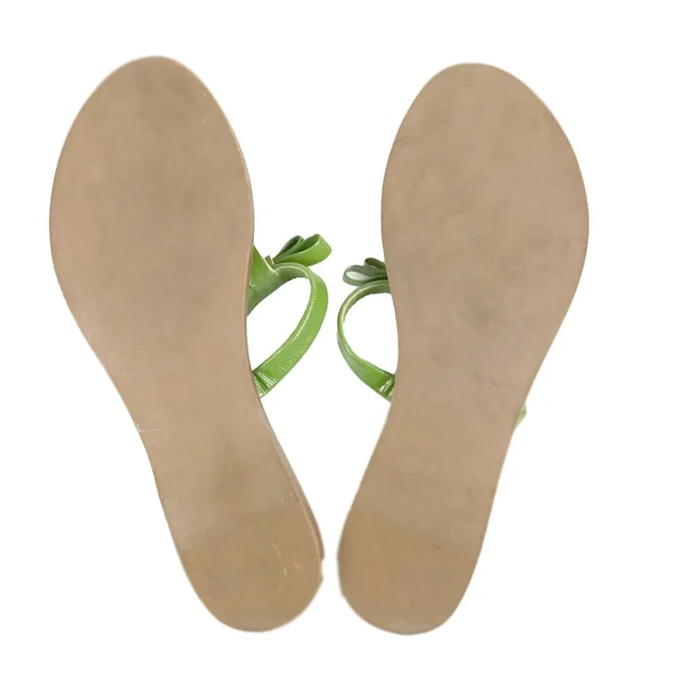 Tory Burch Leaf Green Leighanne Flat Thong